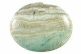 1.7" Polished Banded Blue Aragonite Pocket Stones - Photo 3